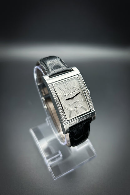 Bvlgari Rettangolo Automatic Diamonds with original box