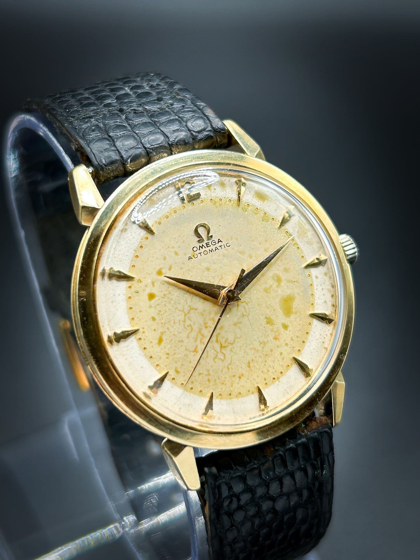 Omega Bullseye Dial 14kt Gold