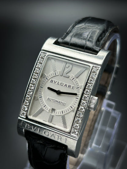 Bvlgari Rettangolo Automatic Diamonds with original box