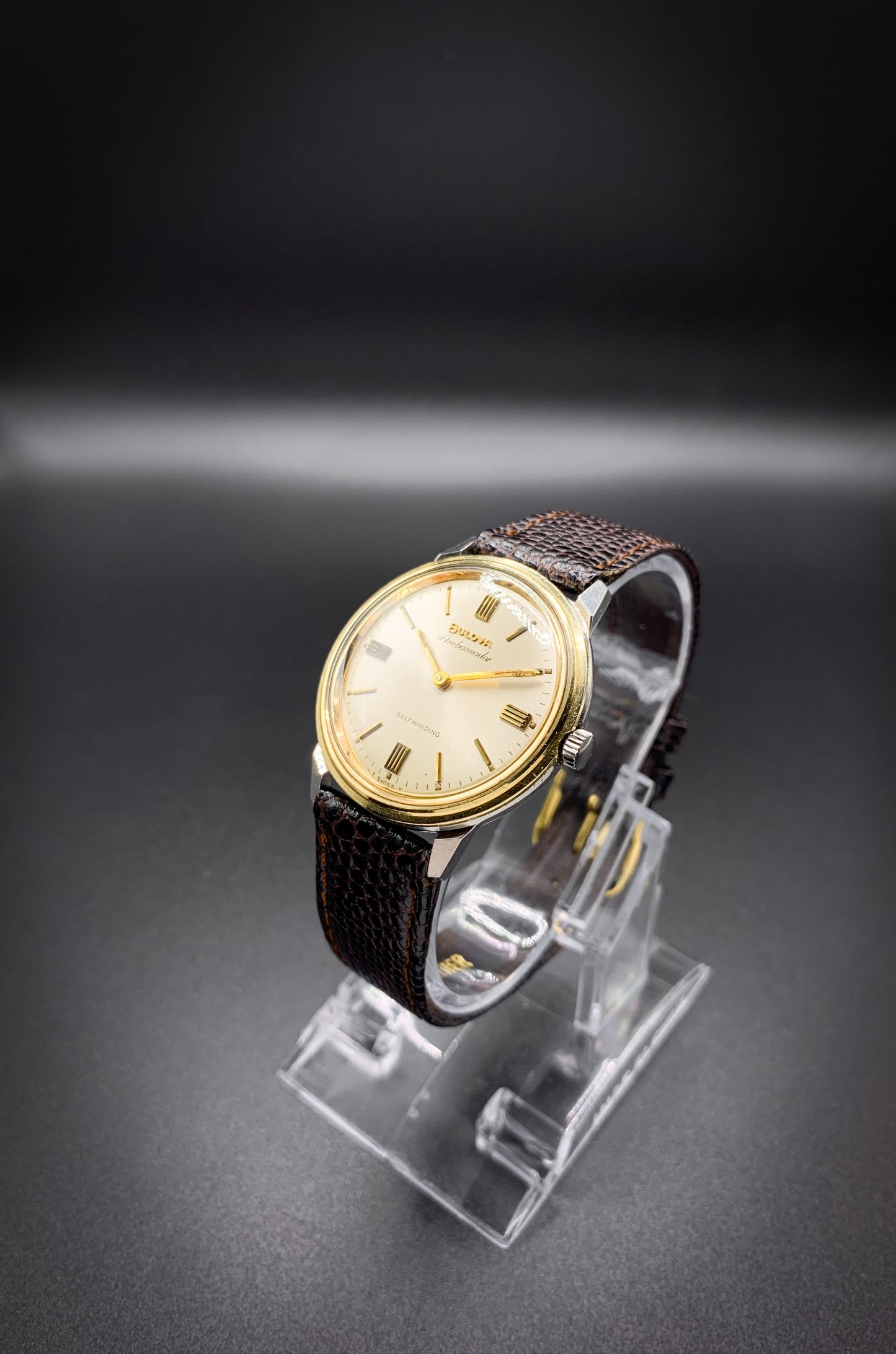 Bulova Ambassador 14K gold bezel