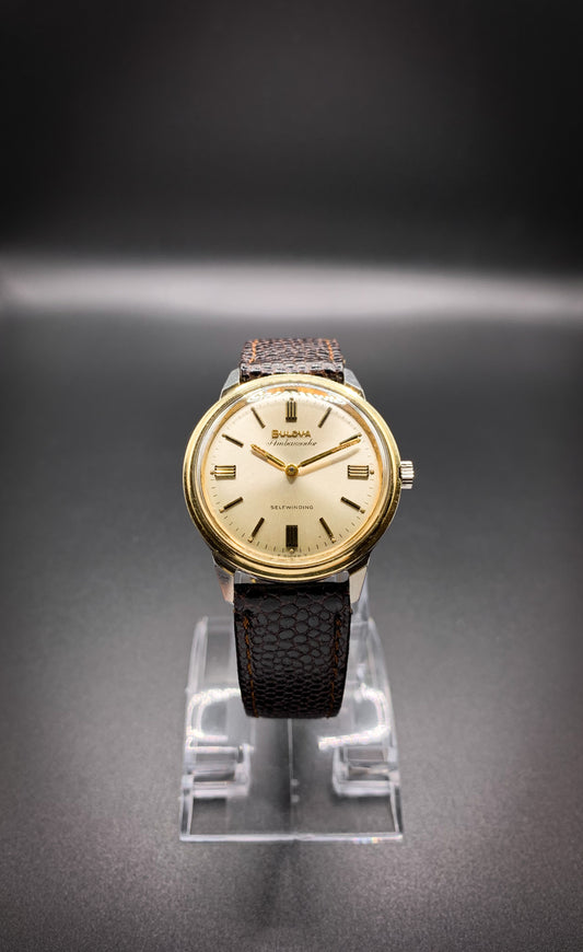 Bulova Ambassador 14K gold bezel